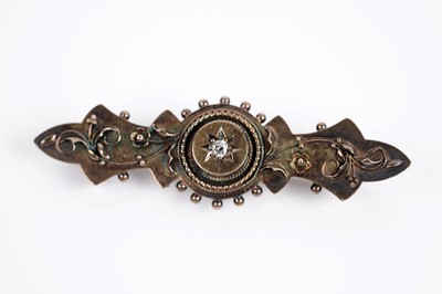 Lot 619 - Three antique gold brooches