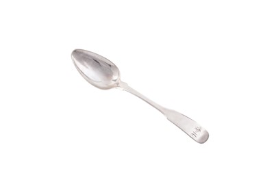 Lot 173 - A Scottish provincial silver Fiddle pattern teaspoon