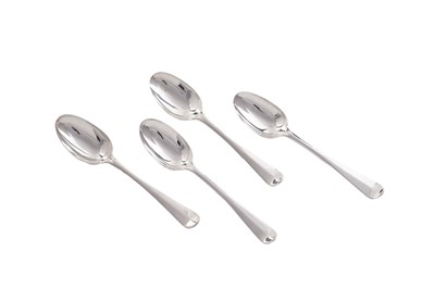 Lot 175 - A set of four Scottish provincial silver tablespoons
