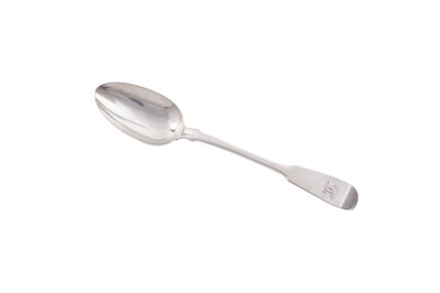 Lot 176 - A Scottish provincial silver Fiddle pattern tablespoon
