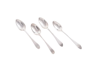 Lot 177 - Four various Scottish provincial silver tablespoons made in Dundee