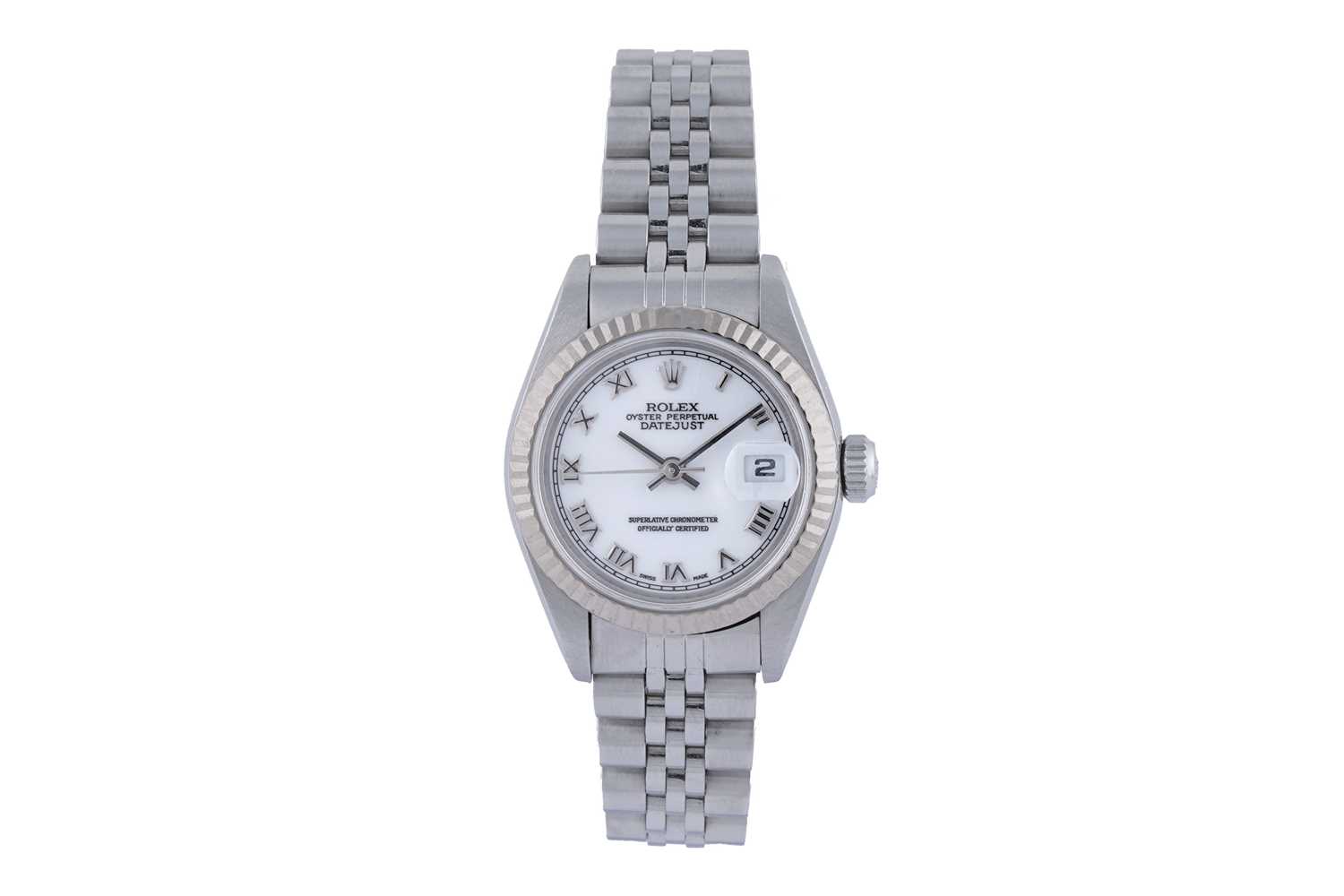 Lot 401 - Rolex Oyster Perpetual Datejust: a stainless steel cased lady's automatic wristwatch