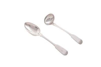 Lot 182 - A Scottish provincial silver dessert spoon