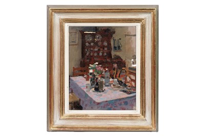 Lot 855 - Ken Howard - Breakfast at St Clements Studio | oil