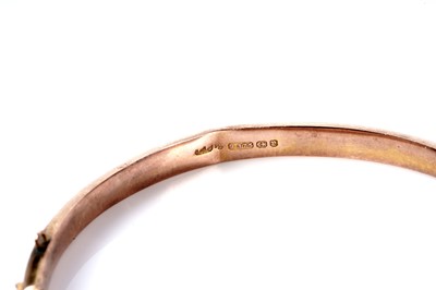 Lot 137 - A rose gold bangle; a bracelet; and a wristwatch