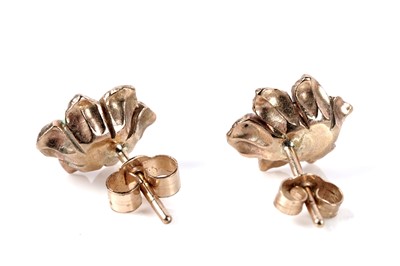 Lot 140 - A pair of opal stud earrings