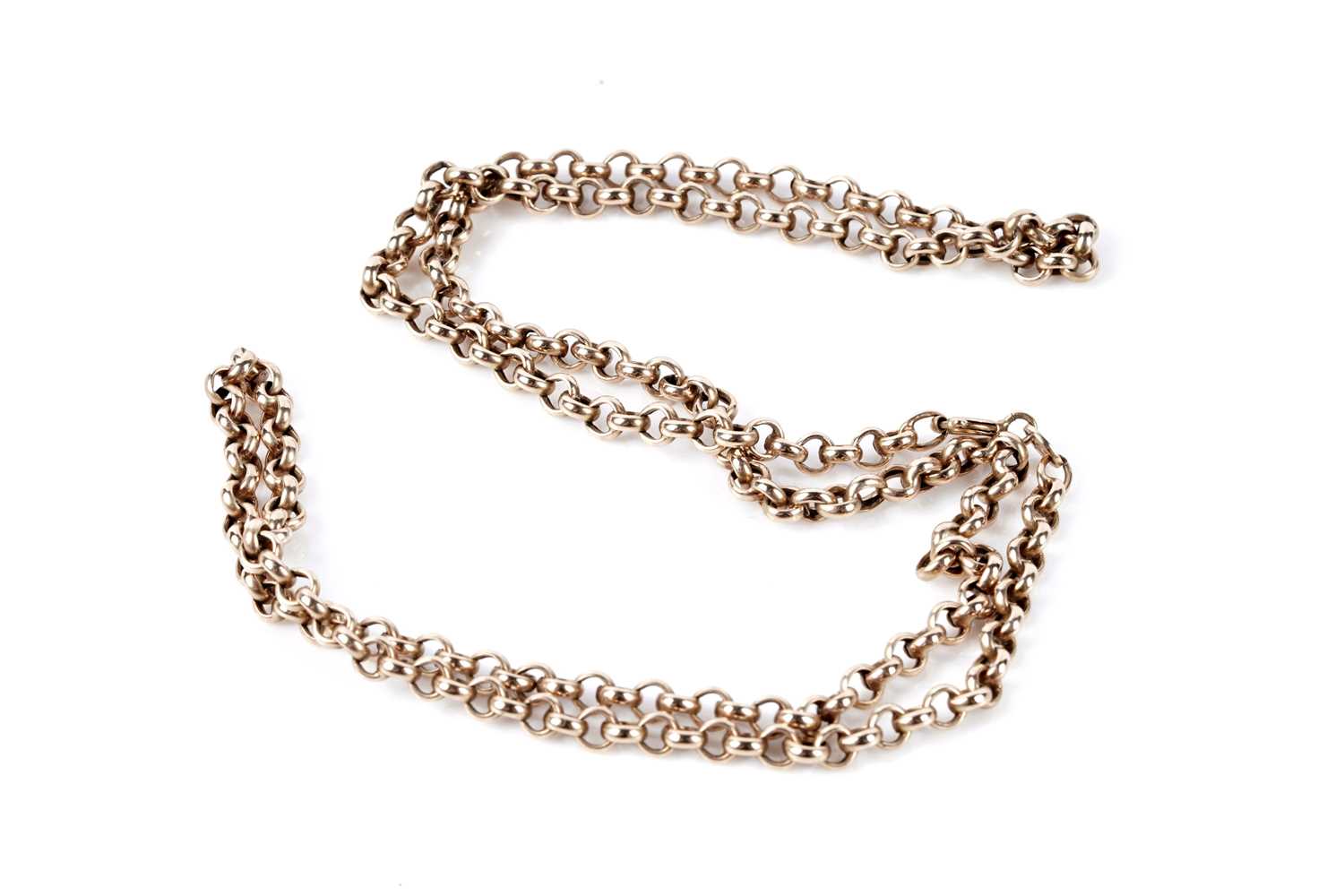 Lot 149 - A 9ct yellow gold belcher link chain necklace