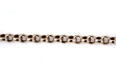 Lot 149 - A 9ct yellow gold belcher link chain necklace