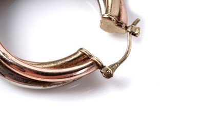 Lot 150 - Two pairs of 9ct gold hoop earrings