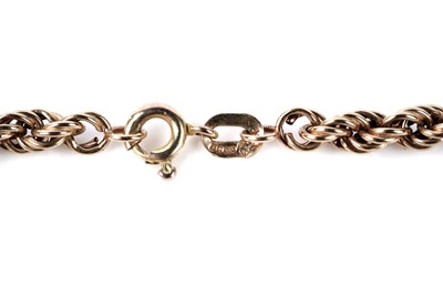 Lot 152 - A 9ct yellow gold ropetwist chain necklace