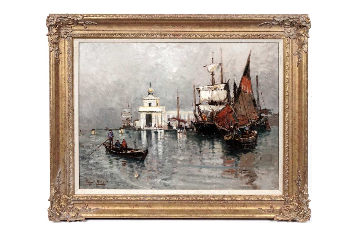 Lot 1017 - Frank Henry Mason RBA RI RSMA - The Punta della Dogana, Venice | oil