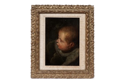 Lot 987 - Flemish School - The head of a putto | oil on panel