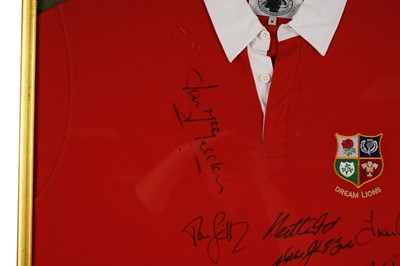 Lot 522 - An autographed Living With Legends Dream Lions rugby shirt