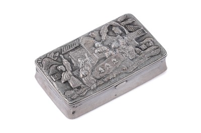 Lot 204 - A 19th Century Chinese silver snuff box