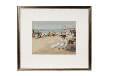 Lot 946 - John Atkinson - A Day out at Durham Beach | watercolour