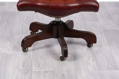 Lot 8 - Ring Mekanikk, Norway: a Chesterfield style desk chair