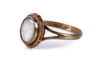 Lot 187 - A suite of opal cabochon jewellery