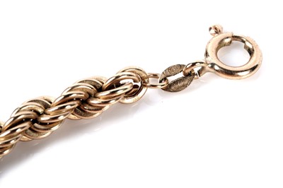 Lot 192 - A 9ct yellow gold ropetwist chain necklace