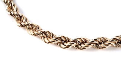 Lot 192 - A 9ct yellow gold ropetwist chain necklace