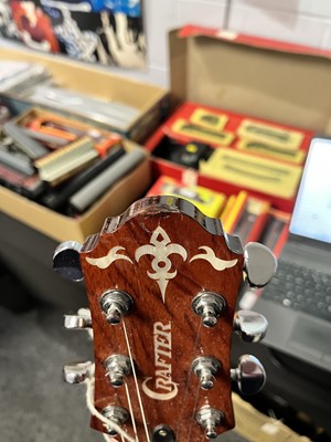 Lot 571 - A Crafter SA Bubinga electro-acoustic guitar