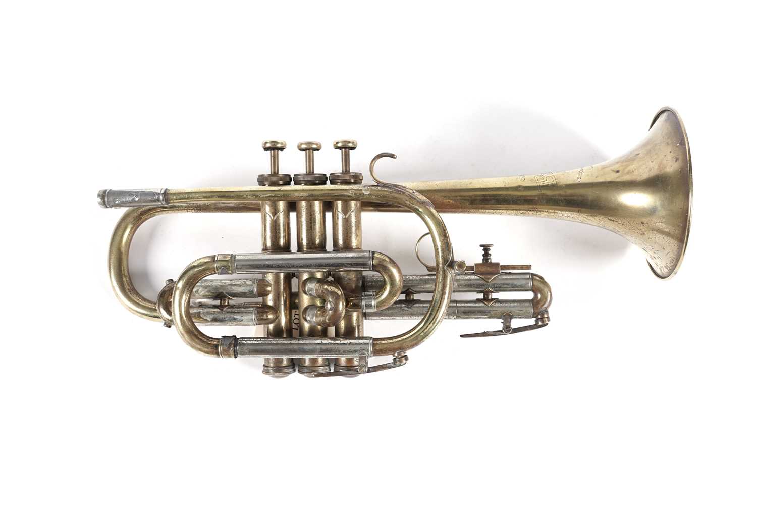 Lot 541 - A Besson 2-20 brass cornet