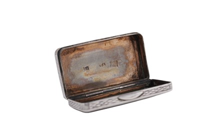 Lot 274 - A 19th Century Russian silver and niello work snuff box