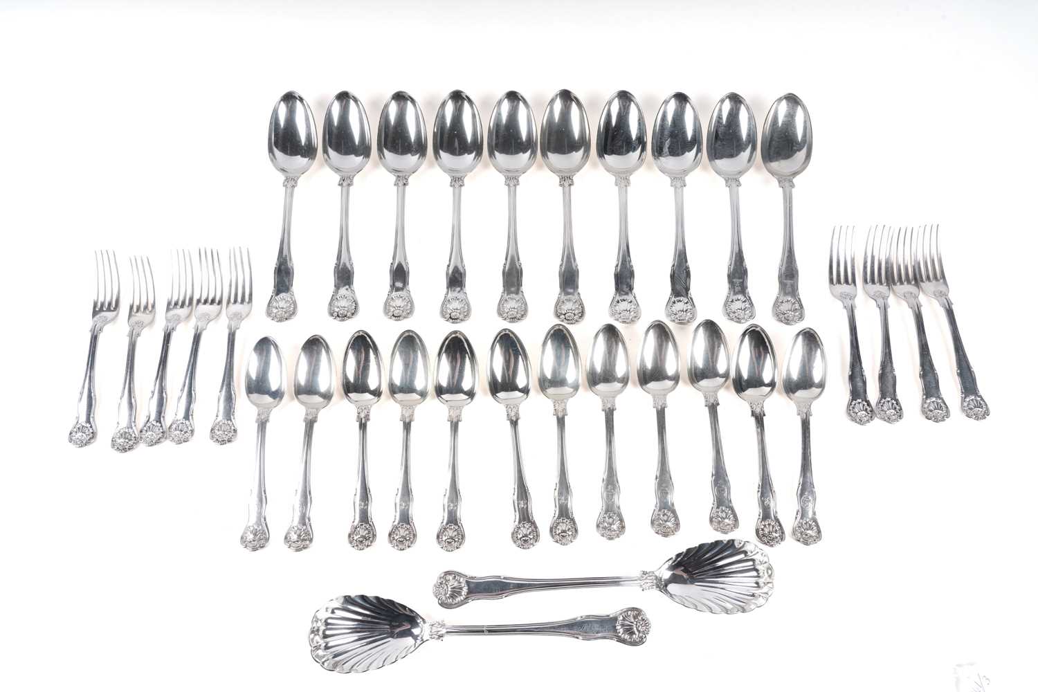 Lot 172 - A quantity of antique silver flatware