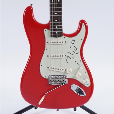 Lot 129 - A signed Mark Knopfler Signature Fender Stratocaster