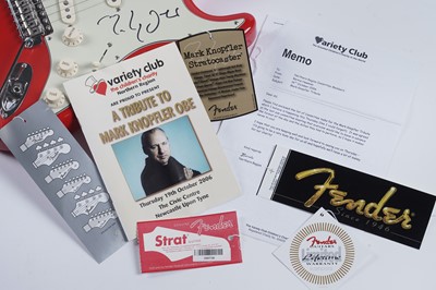 Lot 129 - A signed Mark Knopfler Signature Fender Stratocaster