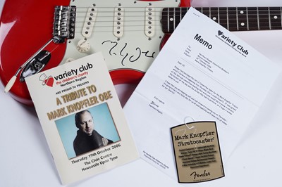 Lot 129 - A signed Mark Knopfler Signature Fender Stratocaster