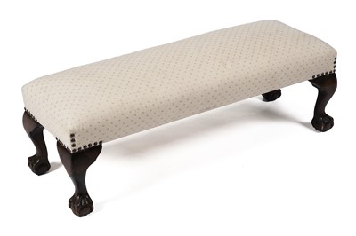 Lot 92 - A George III window seat and footstool