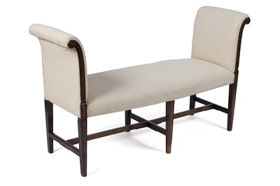 Lot 92 - A George III window seat and footstool