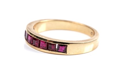 Lot 572 - Two modern ruby rings