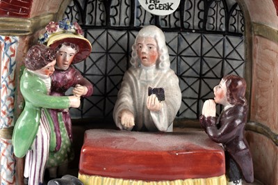 Lot 1103 - A Staffordshire 'New Marriage Act' group