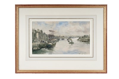 Lot 963 - Thomas Swift Hutton - The Quayside, Newcastle Upon Tyne | watercolour