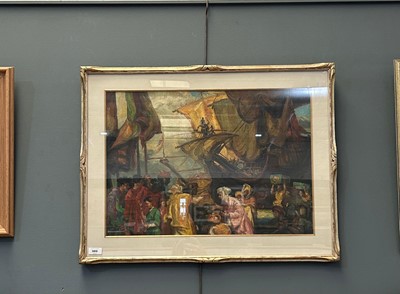Lot 202 - Attributed to Sir Frank Brangwyn - Port Commerce | oil