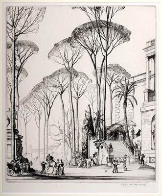 Lot 266 - Geoffrey Heath Wedgwood - Pincian Gardens, Rome | etching
