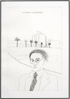 Lot 71 - David Hockney - Portrait of Cavafy in Alexandria | etching