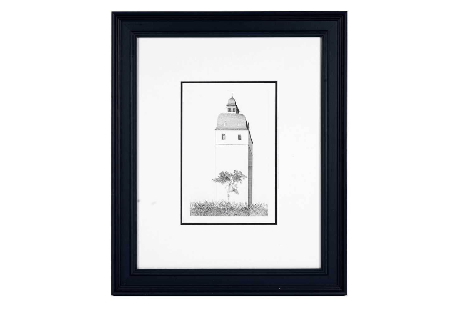Lot 73 - David Hockney - The Bell Tower | etching