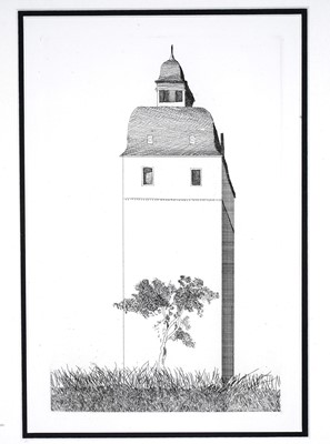 Lot 73 - David Hockney - The Bell Tower | etching