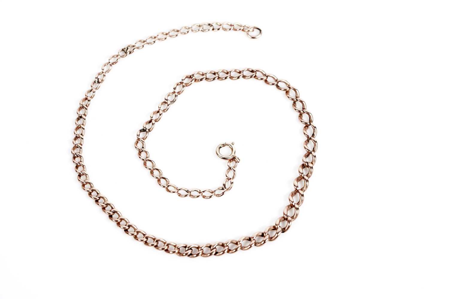 Lot 665 - A 9ct rose gold choker necklace