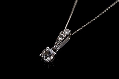 Lot 685 - A diamond drop pendant necklace