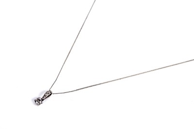 Lot 685 - A diamond drop pendant necklace