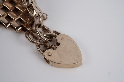 Lot 655 - A 9ct yellow gold gatelink bracelet