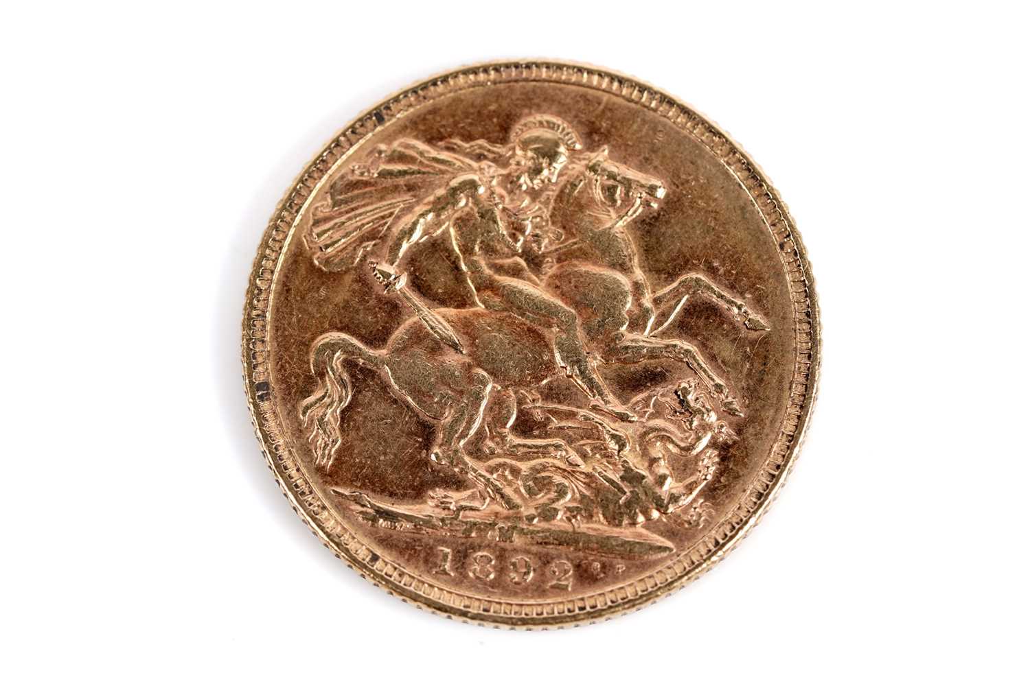 Lot 697 - A Queen Victoria gold sovereign 1892