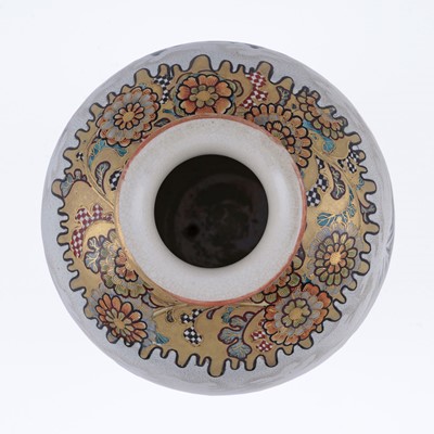 Lot 842 - A Japanese earthenware vase