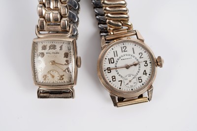 Lot 765 - Waltham USA: a Waltham Premier tank style watch and five others