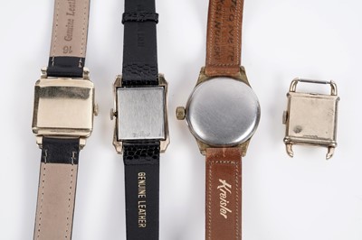 Lot 765 - Waltham USA: a Waltham Premier tank style watch and five others