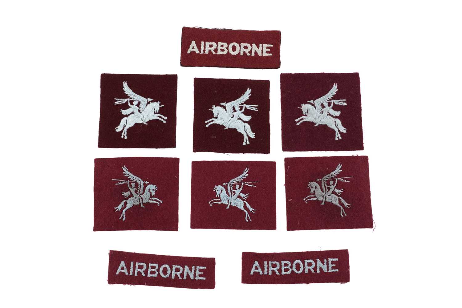 Lot 158 - A selection of Airborne cloth arm badges and Pegasus badges