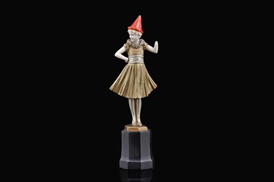 Lot 1019 - Ferdinand Preiss (1882-1943): a chryselephantine bronze and ivory figure ‘Pierrette’